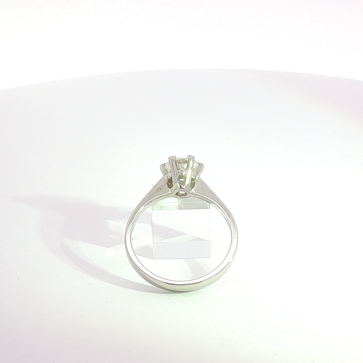 Platinring 950/- mit Brillant 0,96 ct