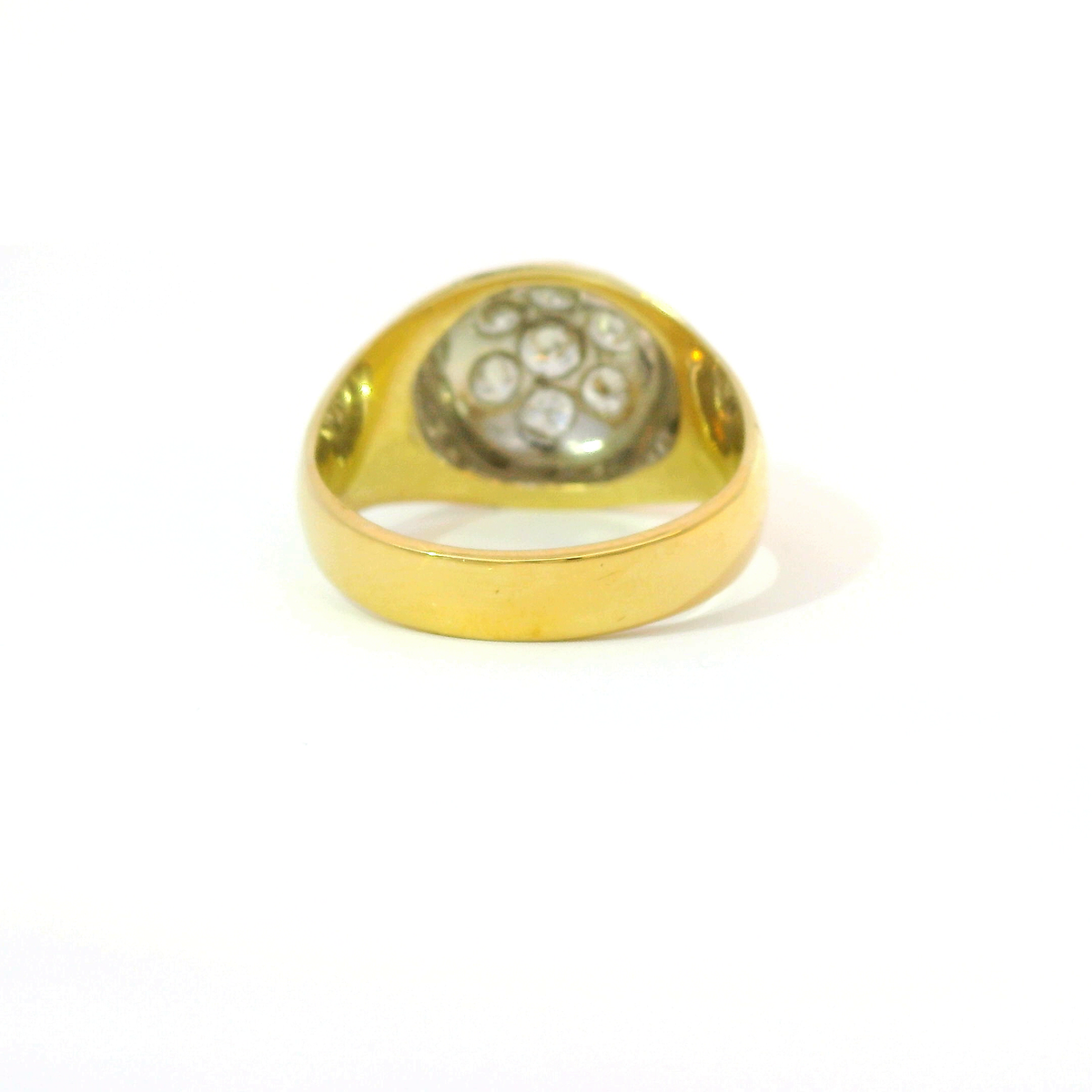 14 Karat Gelbgoldring mit 7 Brillanten
