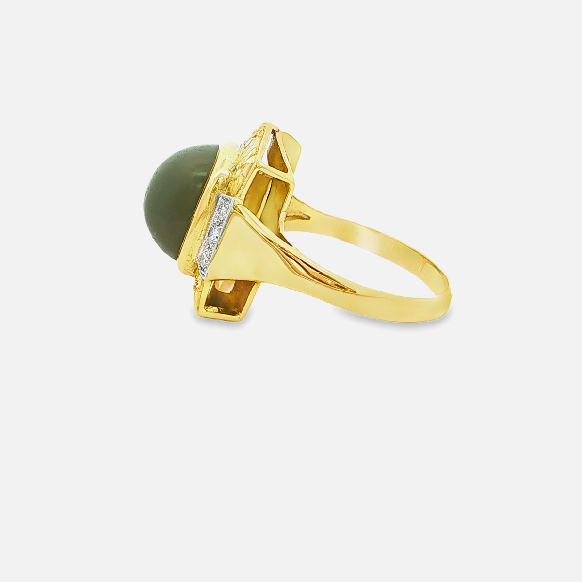 Vintage Turmalinring mit Altschliff-Diamanten