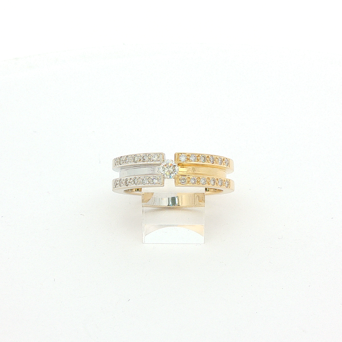 18 Karat Tricolor-Goldring