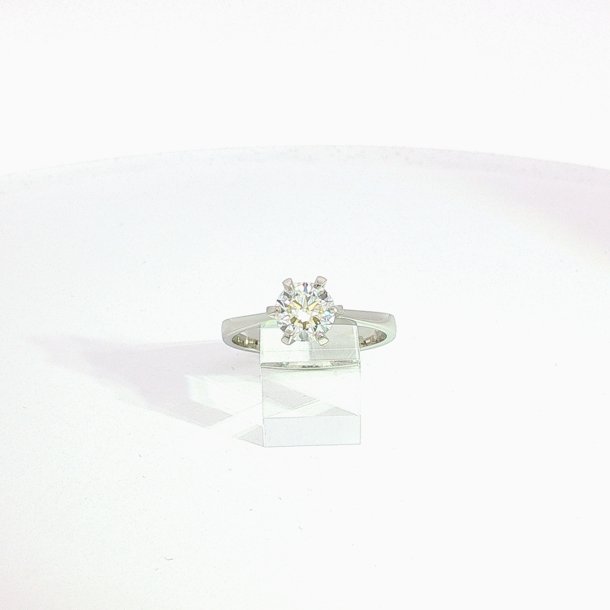 Platinring 950/- mit Brillant 0,96 ct