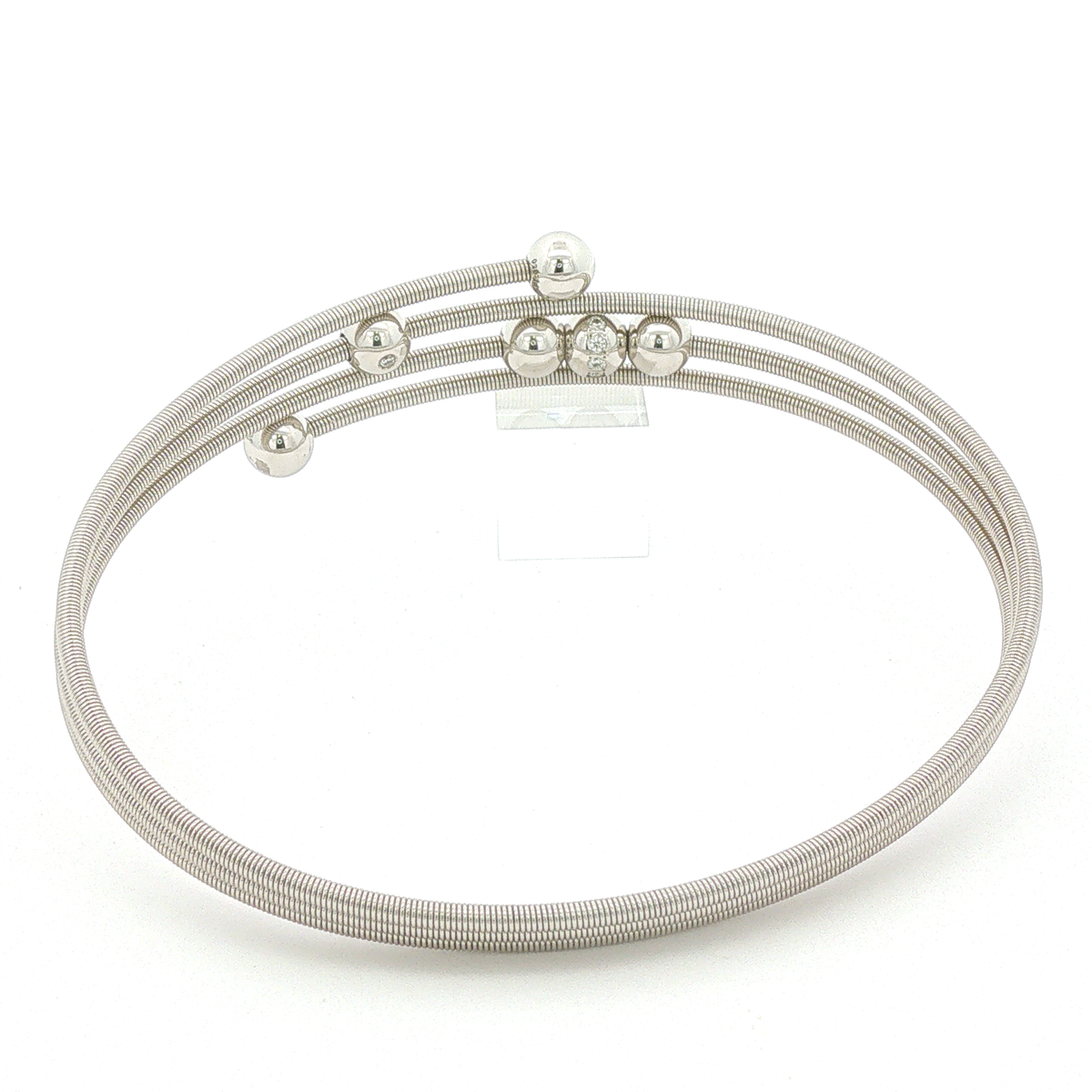 Niessing Colette C Embrace Armreif 3-fach – Platin 950 mit 0,12 ct Brillanten